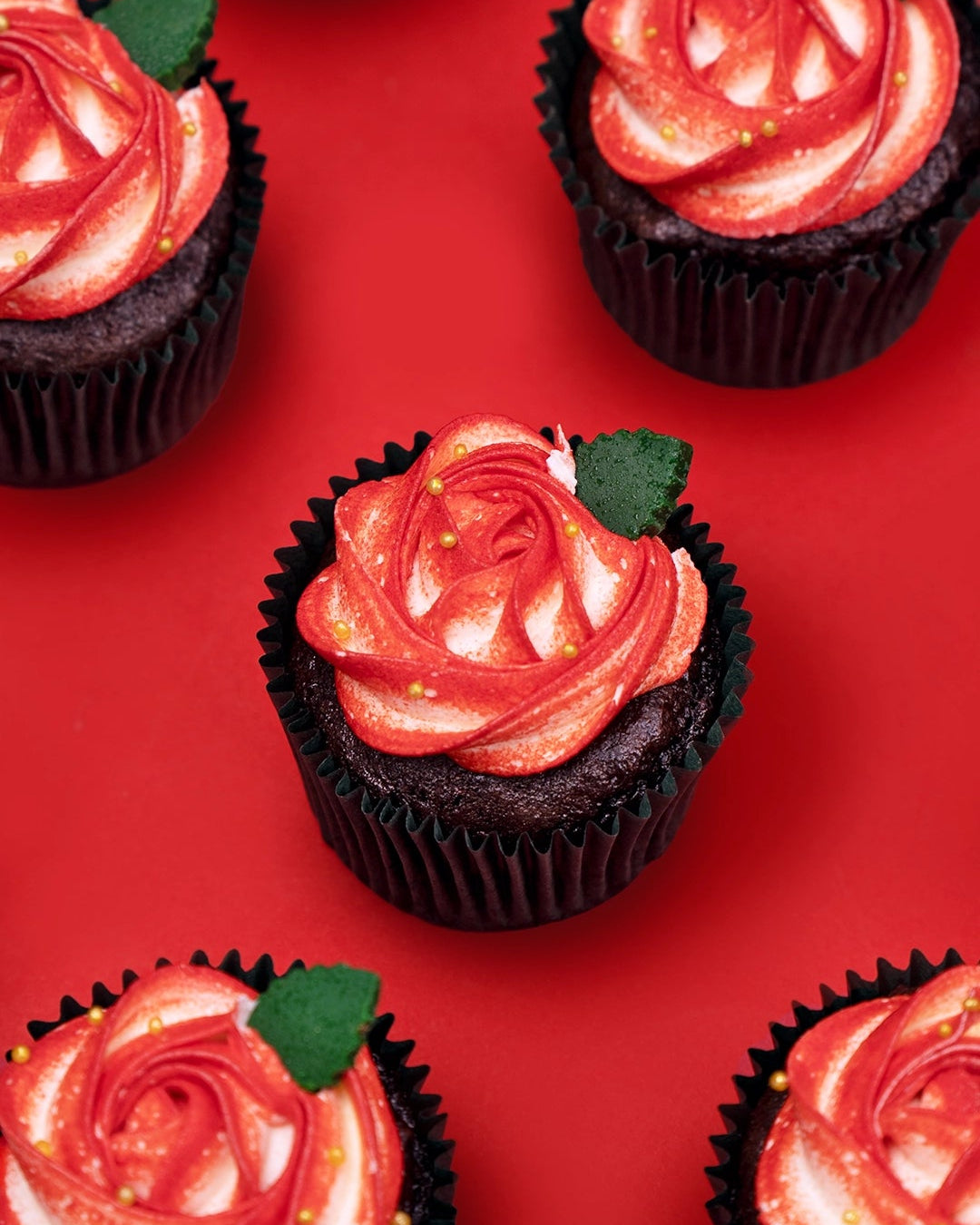 12 Valentine's Day Rose Cupcakes With Love Gift Box - (GF)