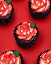 12 Valentine's Day Rose Cupcakes With Love Gift Box - (GF)