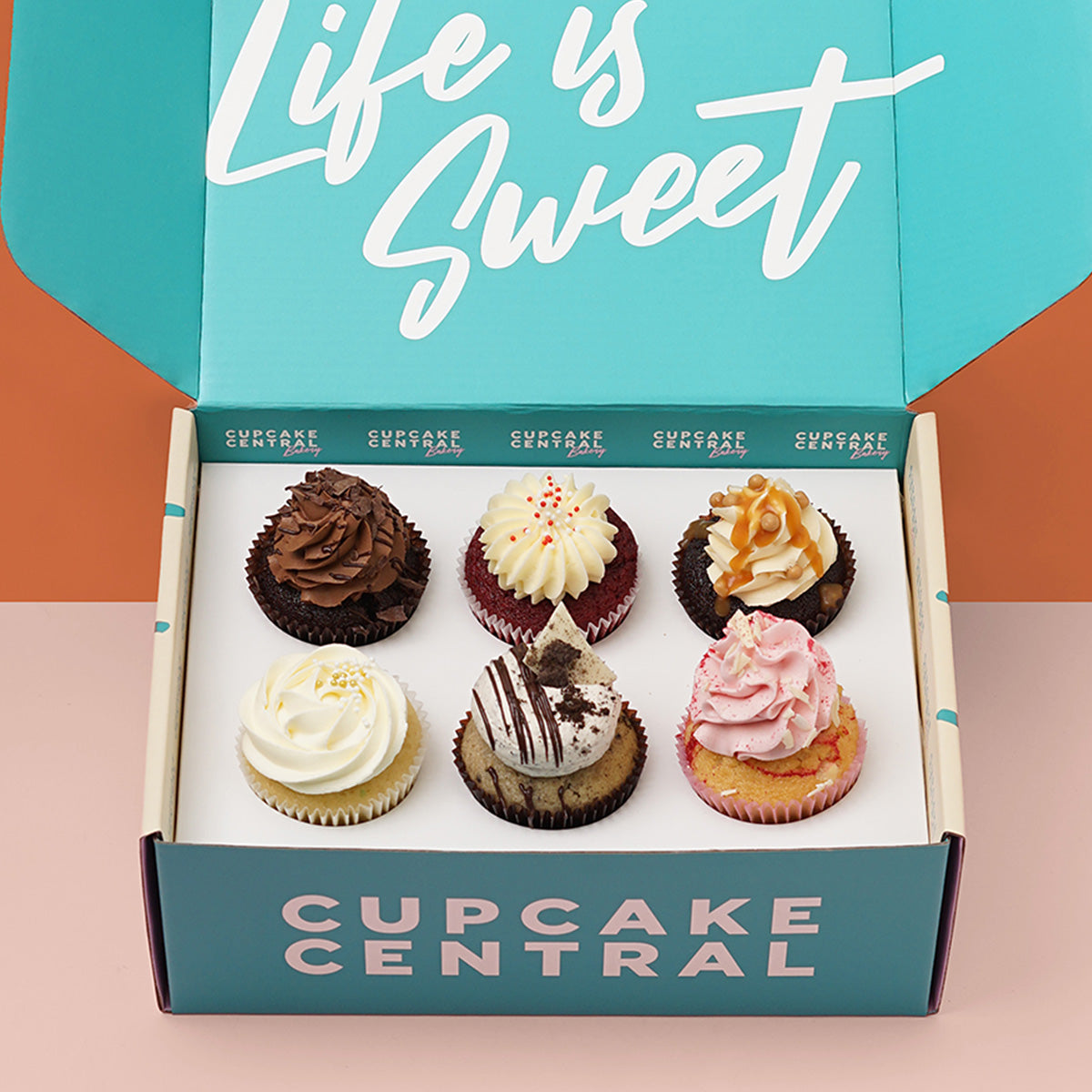 6 Assorted Cupcake Gift Box -  Cupcake Central