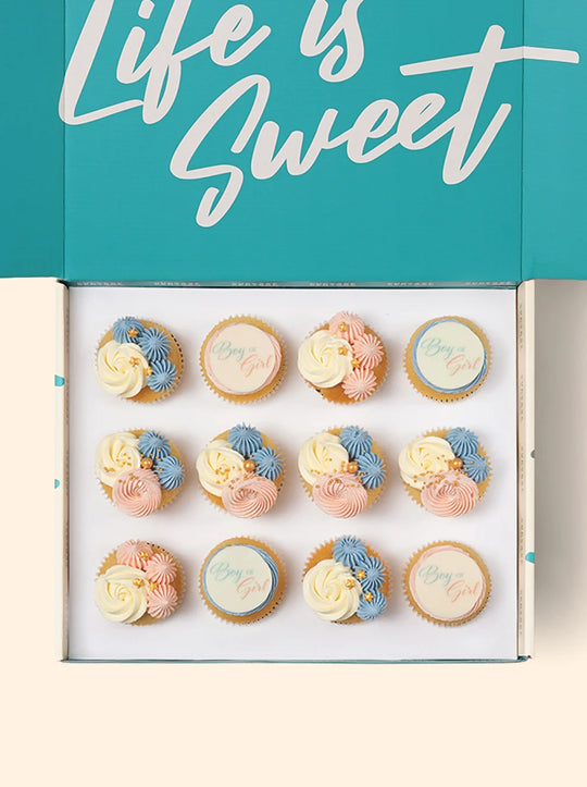 12 Baby Shower Cupcake Gift Box