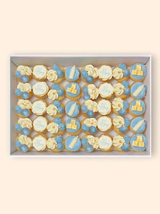 40 It's a BOY! Baby Shower Mini Cupcake Catering Box