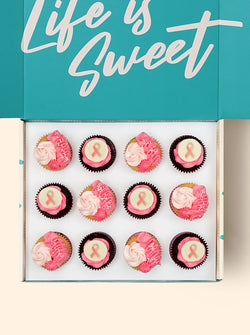 Breast Cancer Awareness 12 Cupcake Gift Box -  Cupcake Central