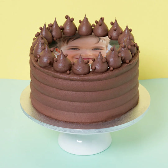 Chocolate Corporate Company logo photo cake. Melbourne Next day photo cake delivery available