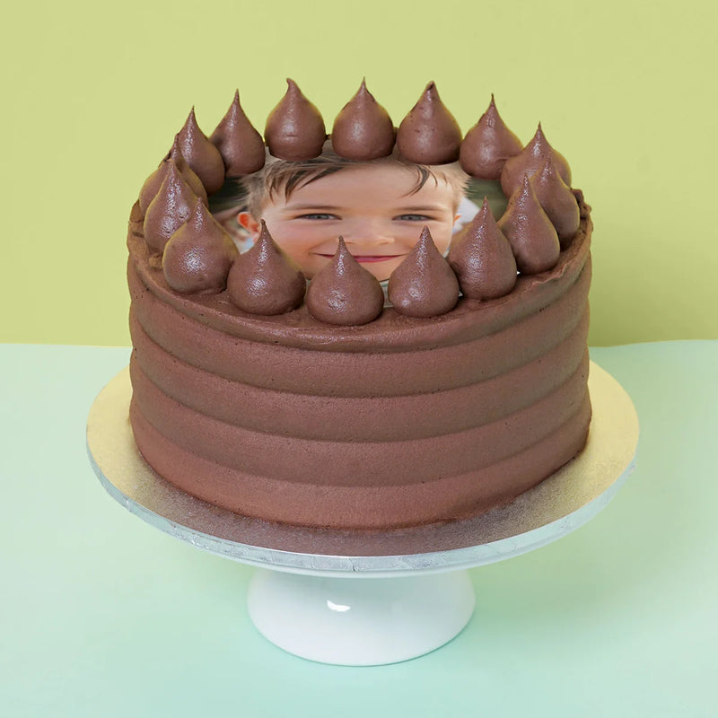 Vegan and Gluten free custom photo cake. Upload any image, photo or company branded logo.