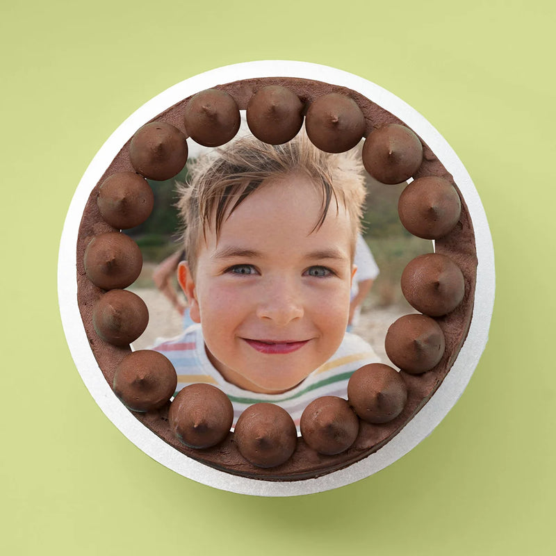Vegan and Gluten free chocolate Custom Photo Cake. 