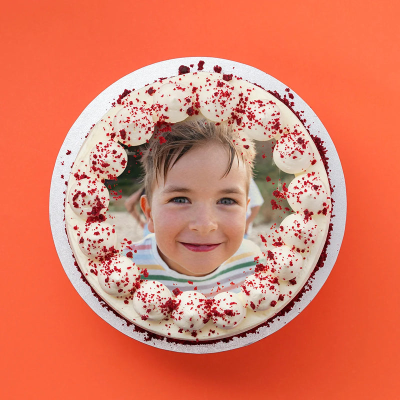 Red Velvet Custom Photo Cake. Next day Melbourne delivery and pick up available. 