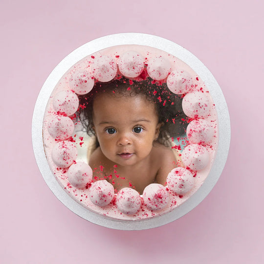Raspberry White Chocolate Custom Photo Cake. Photo cake for kids birthday. Melbourne delivery.