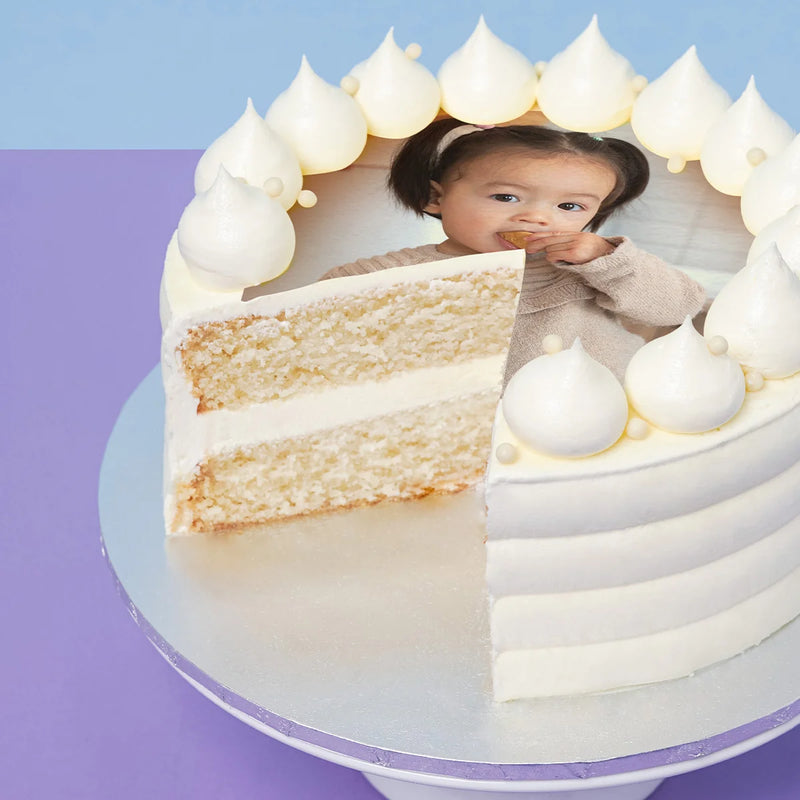 Personalised Cake with custom photo. Vanilla flavoured. Next day melbourne delivery available.
