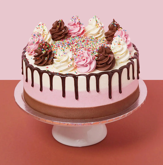 Neapolitan Birthday Cake -  Cupcake Central