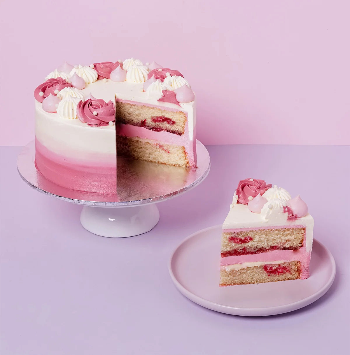 Raspberry White Chocolate Cake -  Cupcake Central