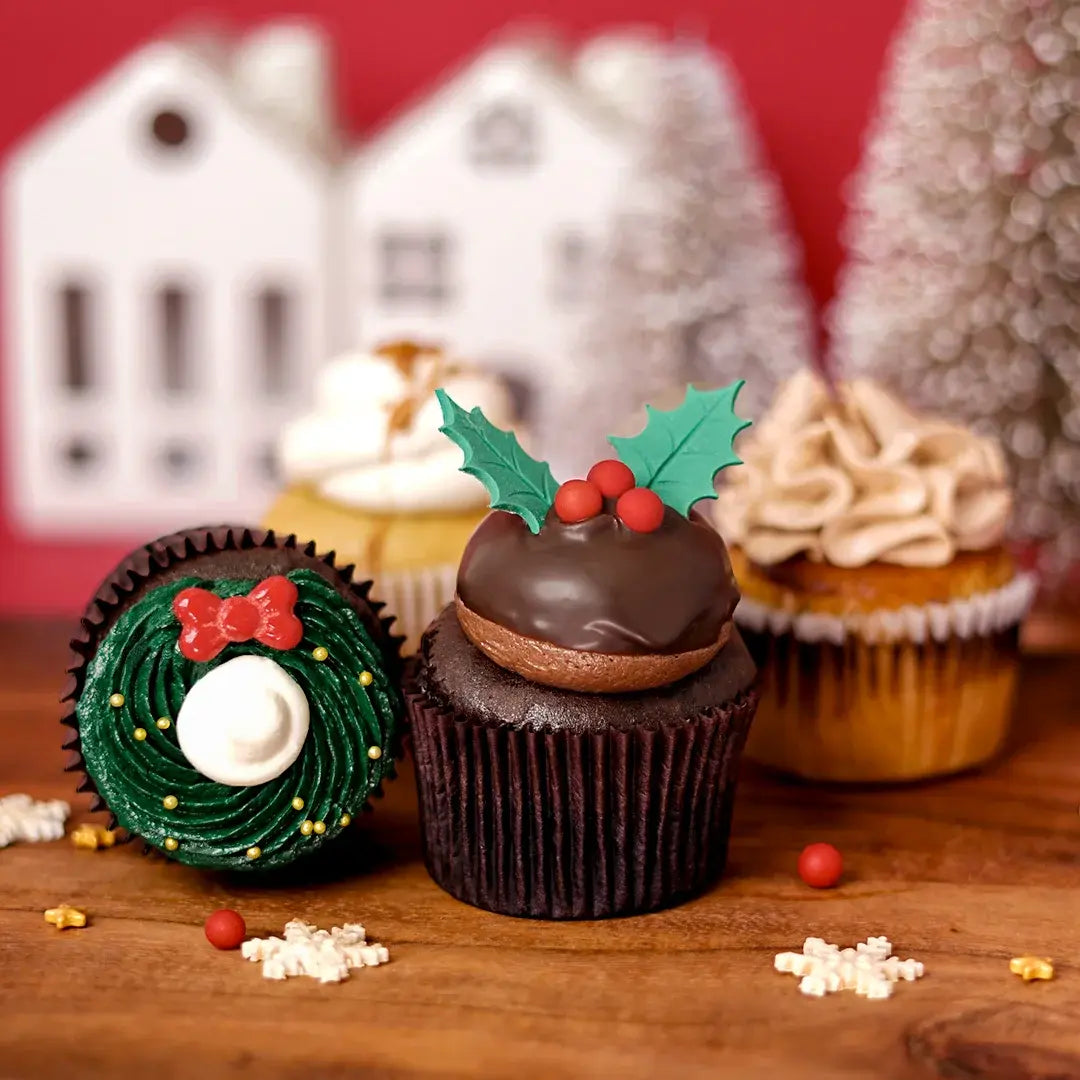 12 Christmas Cupcakes Gift Box (VEGAN) -  Cupcake Central