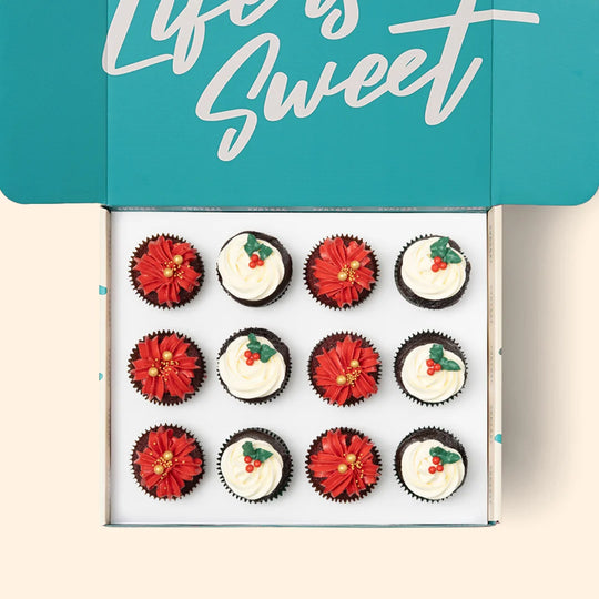 12 Christmas Cupcakes Gift Box (GF)