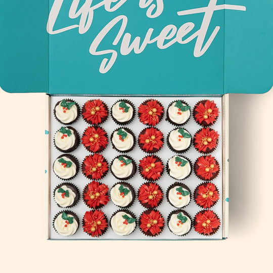 30 Christmas Mini Cupcakes Gift Box - (GF)