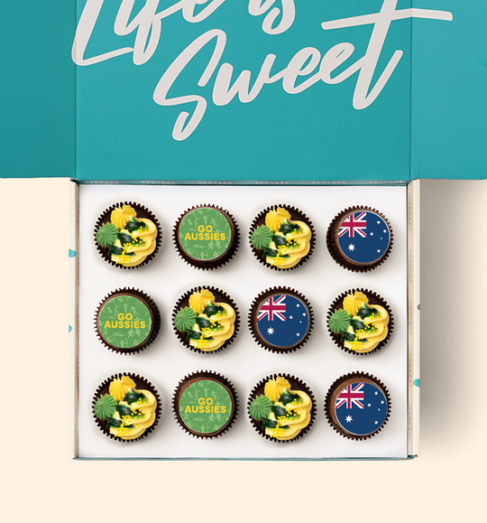 12 Commonwealth Games Cupcake Gift Box - (GF)