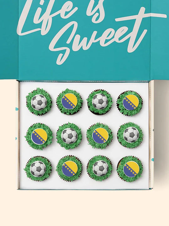 12 Bosnia and Herzegovina World Cup Cupcake Gift Box