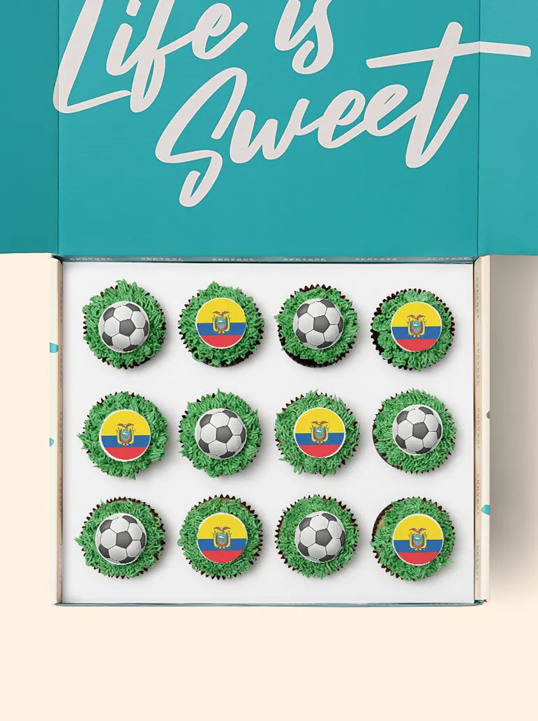 12 Ecuador World Cup Cupcake Gift Box