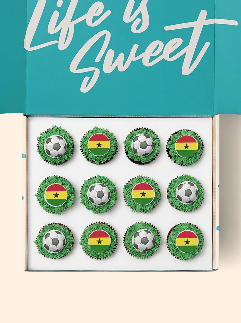 12 Ghana World Cup Cupcake Gift Box