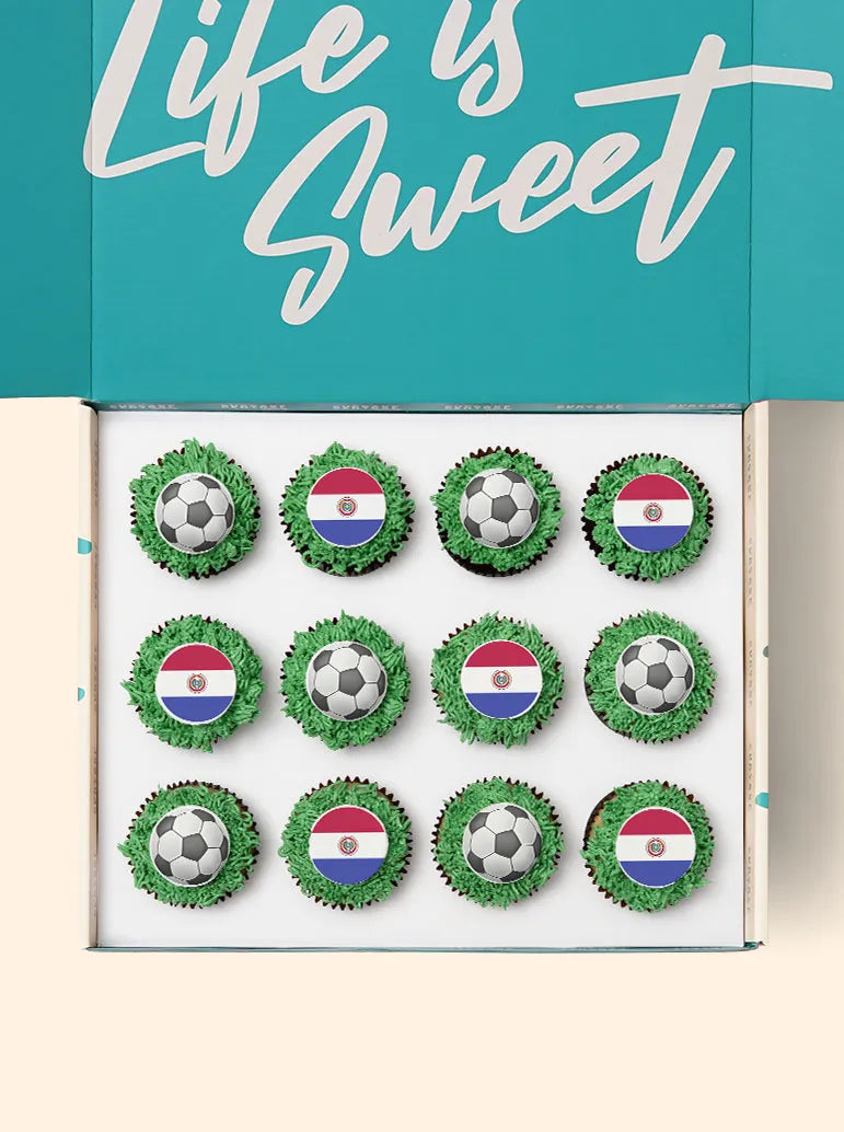 12 Paraguay World Cup Cupcake Gift Box