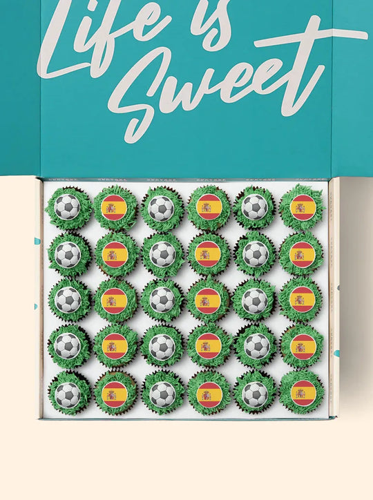 30 Spain World Cup Mini Cupcake Gift Box