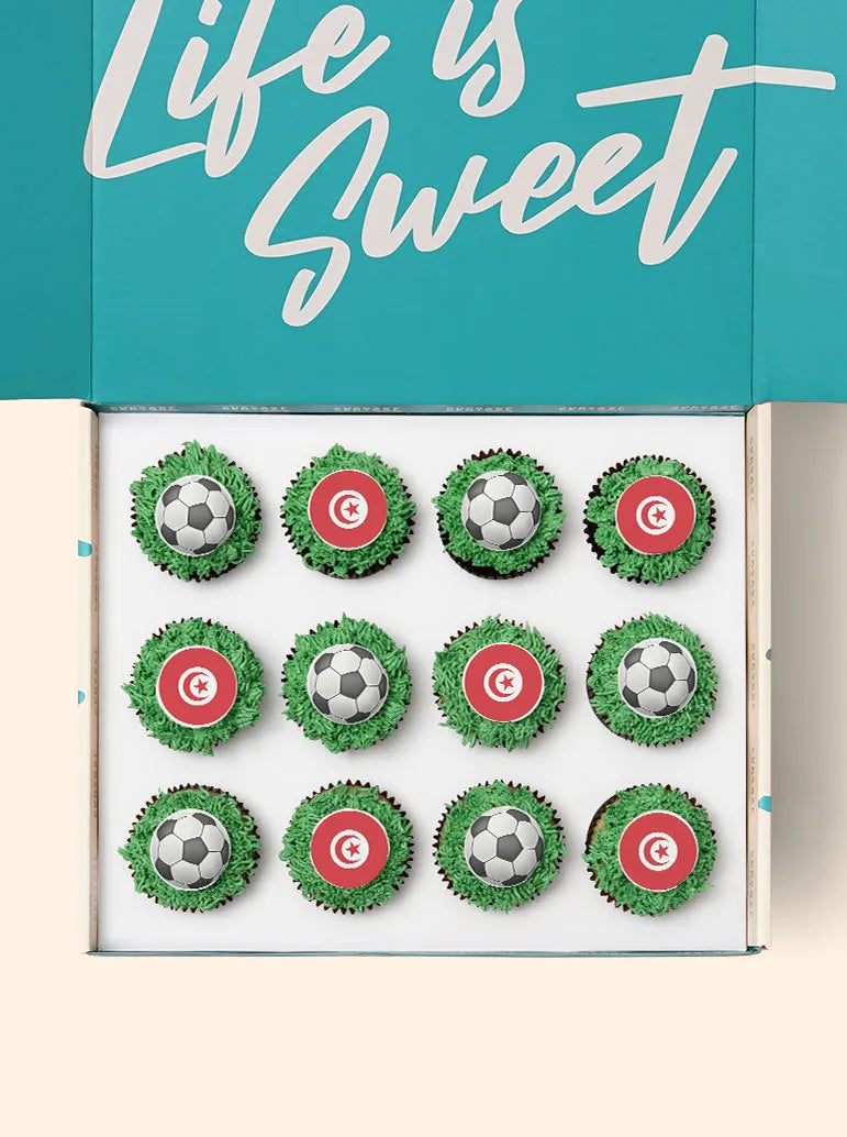 12 Tunisia World Cup Cupcake Gift Box