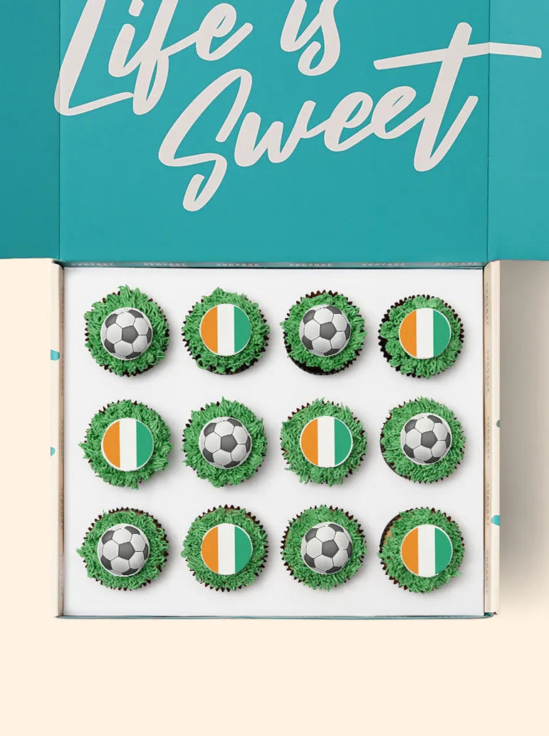 12 Ivory Coast World Cup Cupcake Gift Box