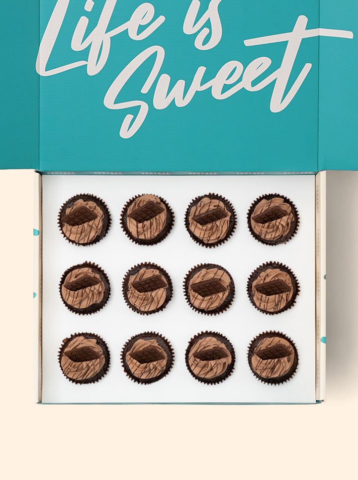 12 Double Chocolate Cupcake Gift Box (GF)