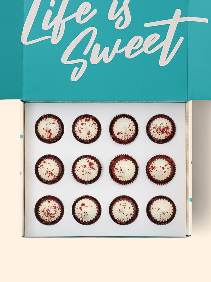 12 Red Velvet Cupcake Gift Box (GF)