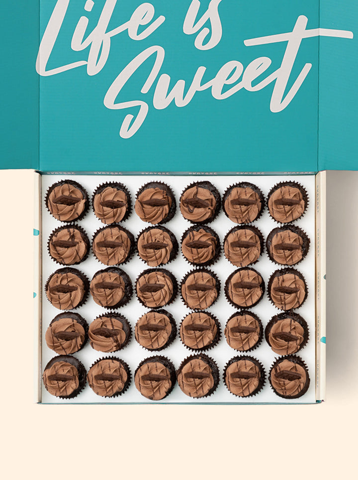 30 Double Chocolate Mini Cupcake Gift Box (GF)
