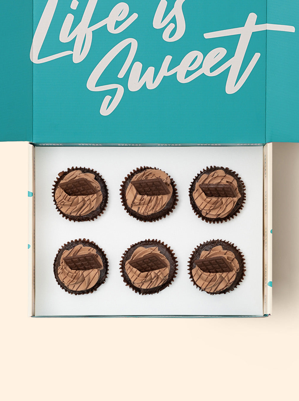 6 Double Chocolate Cupcake Gift Box (GF)