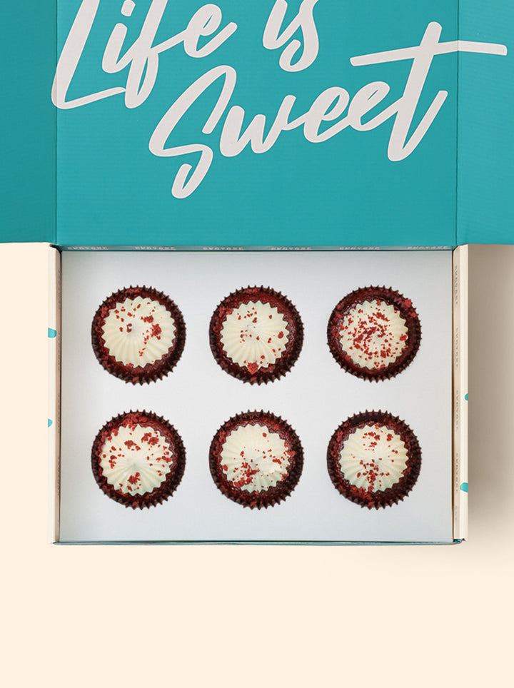 6 Red Velvet Cupcake Gift Box (GF)