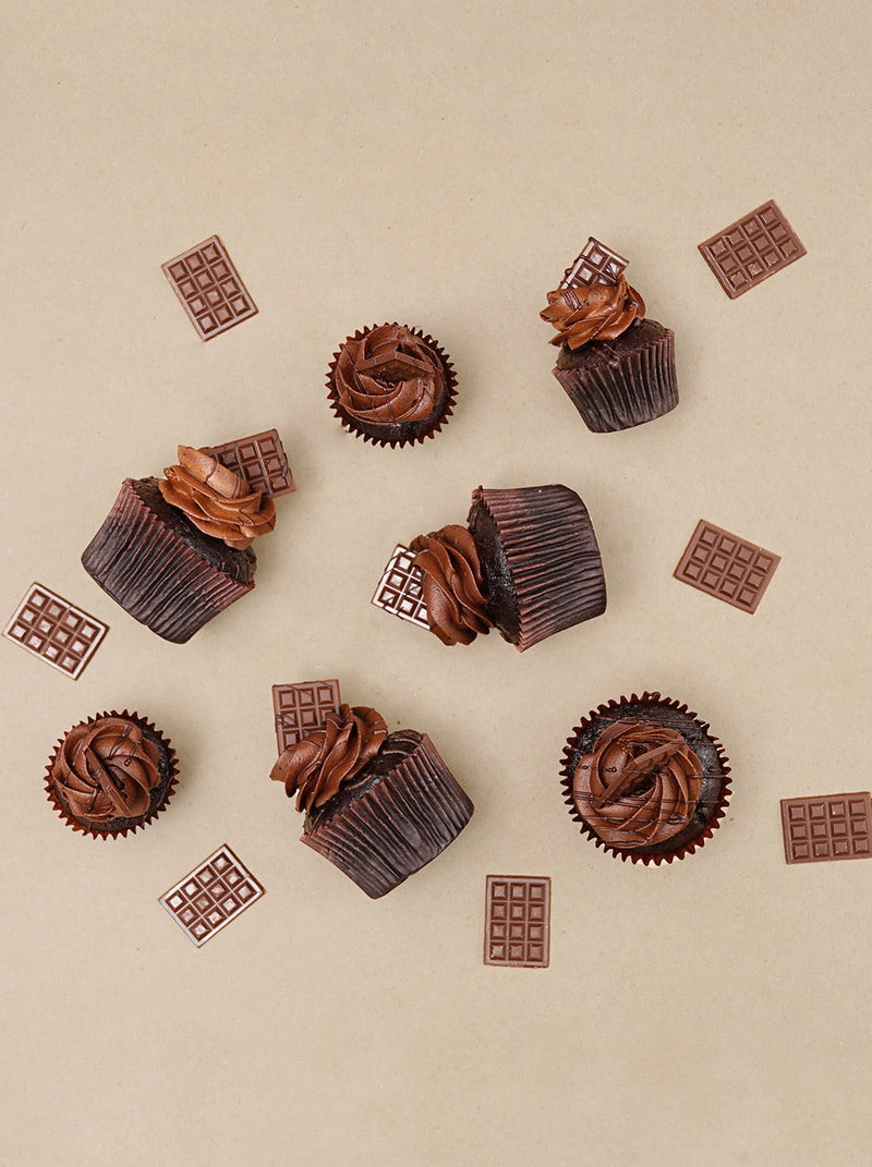 30 Double Chocolate Mini Cupcake Gift Box (GF)