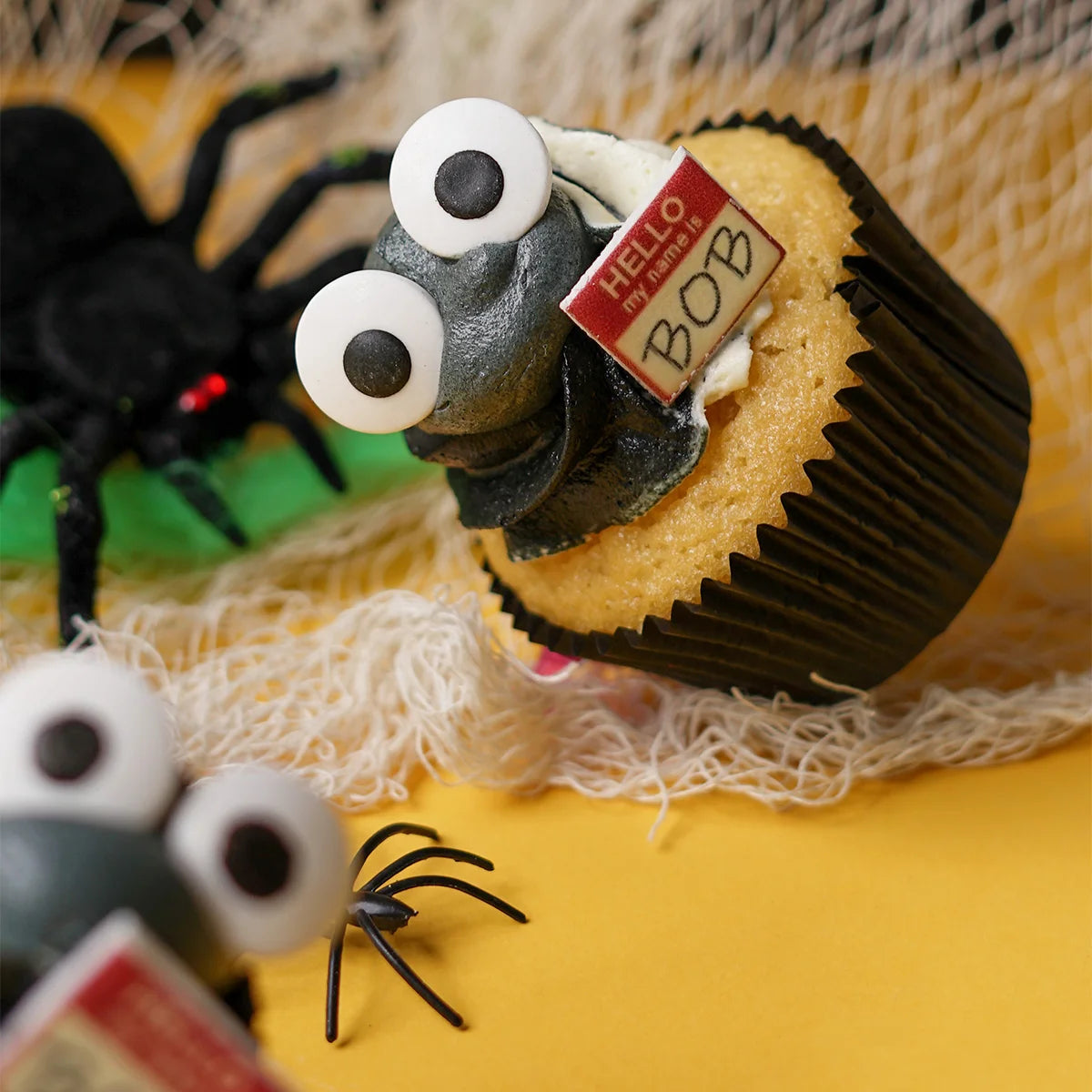 Halloween Themed Vanilla Cupcake inspired by Beetlejuice's Bob.