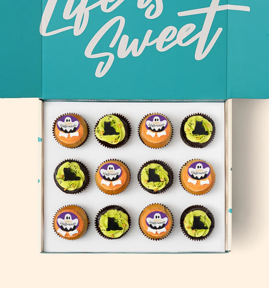 12 Halloween Cupcake Gift Box - (V)
