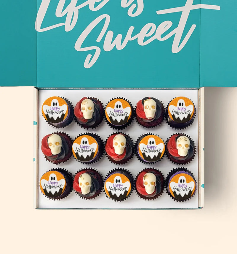 15 Halloween Mini Cupcake Gift Box - (GF)