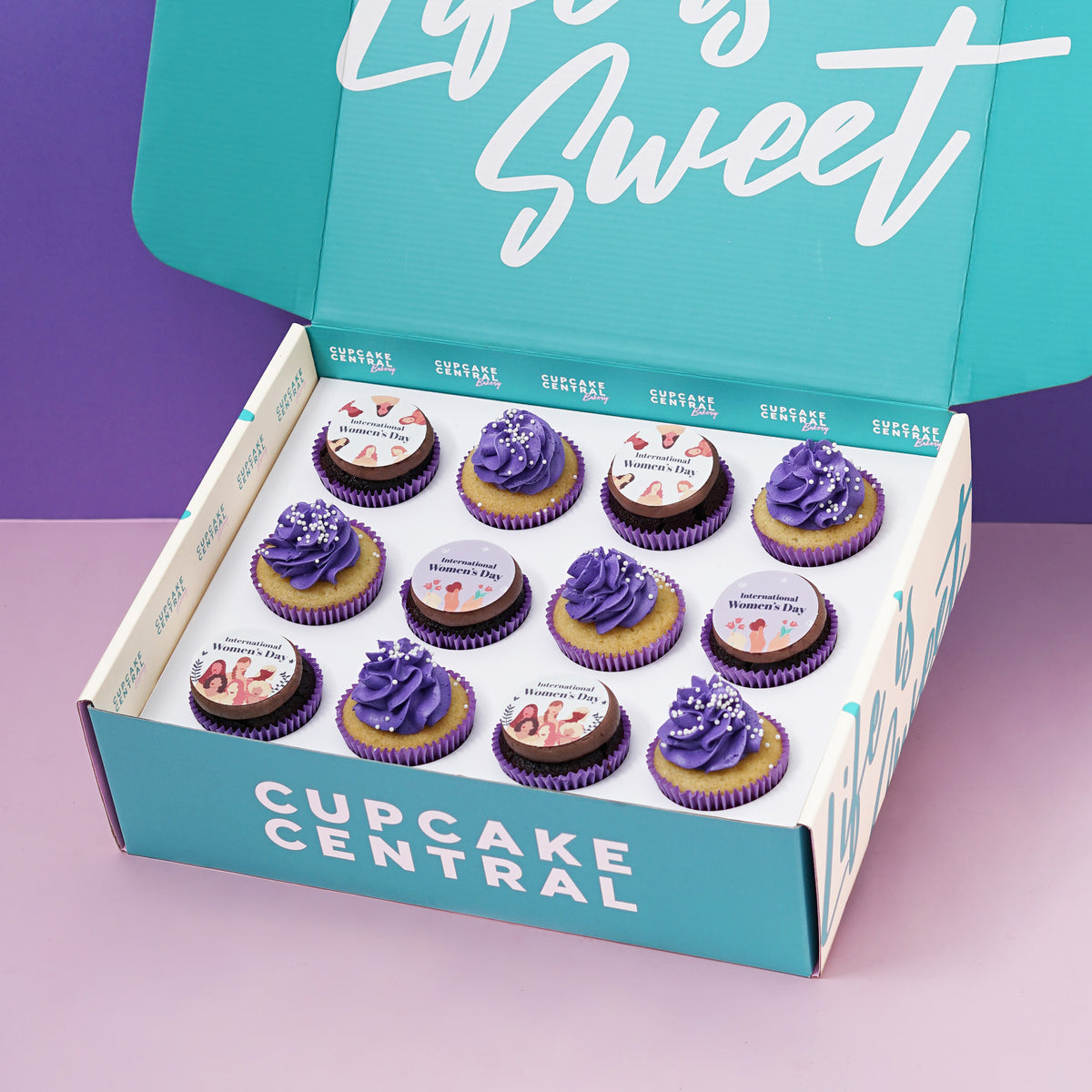 12 International Women's Day Cupcake Gift Box -  Cupcake Central
