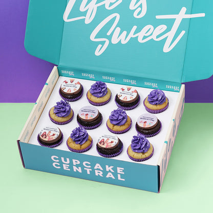 12 International Women's Day Cupcake Gift Box (VEGAN)