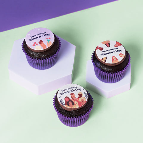 12 International Women's Day Cupcake Gift Box (VEGAN)