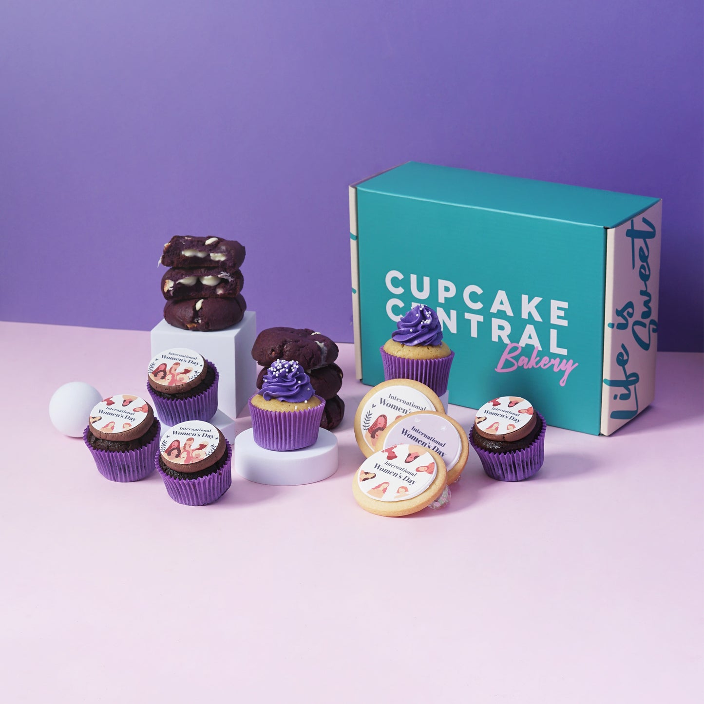 12 International Women's Day Cupcake Gift Box (VEGAN)