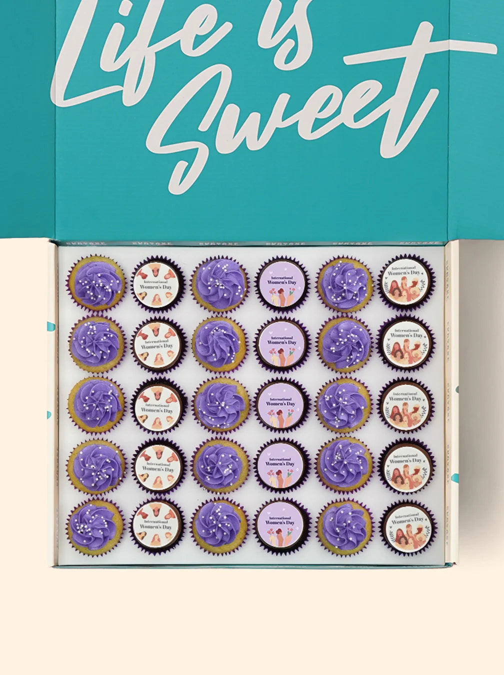 30 International Women's Day Mini Cupcake Gift Box