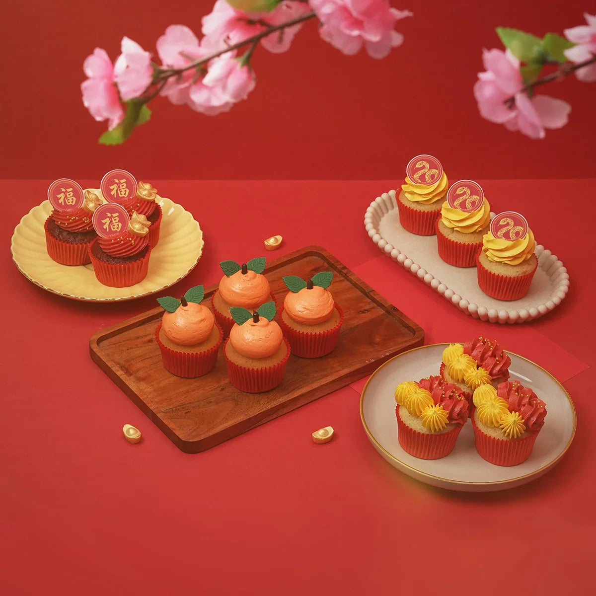 Lunar New Year Cupcake Gift Box