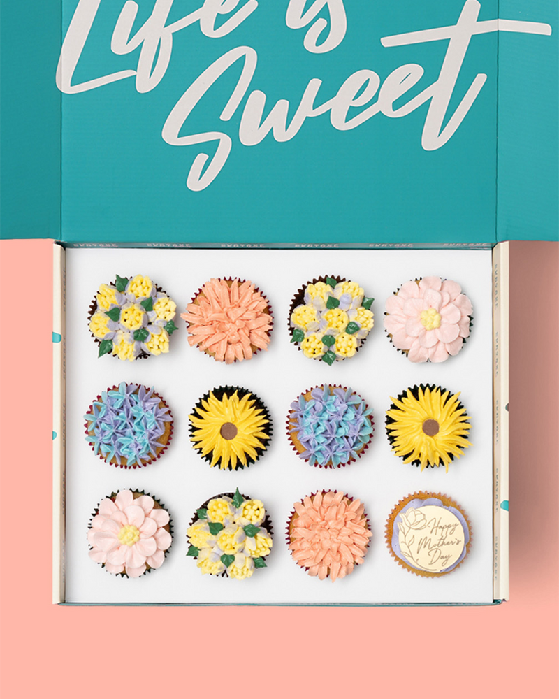 12 Mother's Day Cupcake Gift Box