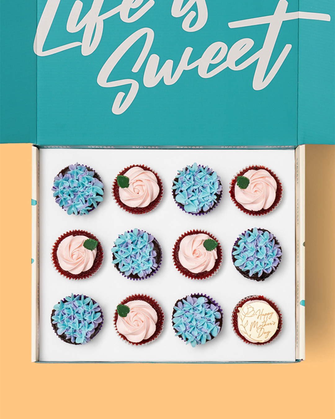 12 Mother's Day Cupcake Gift Box - (GF)