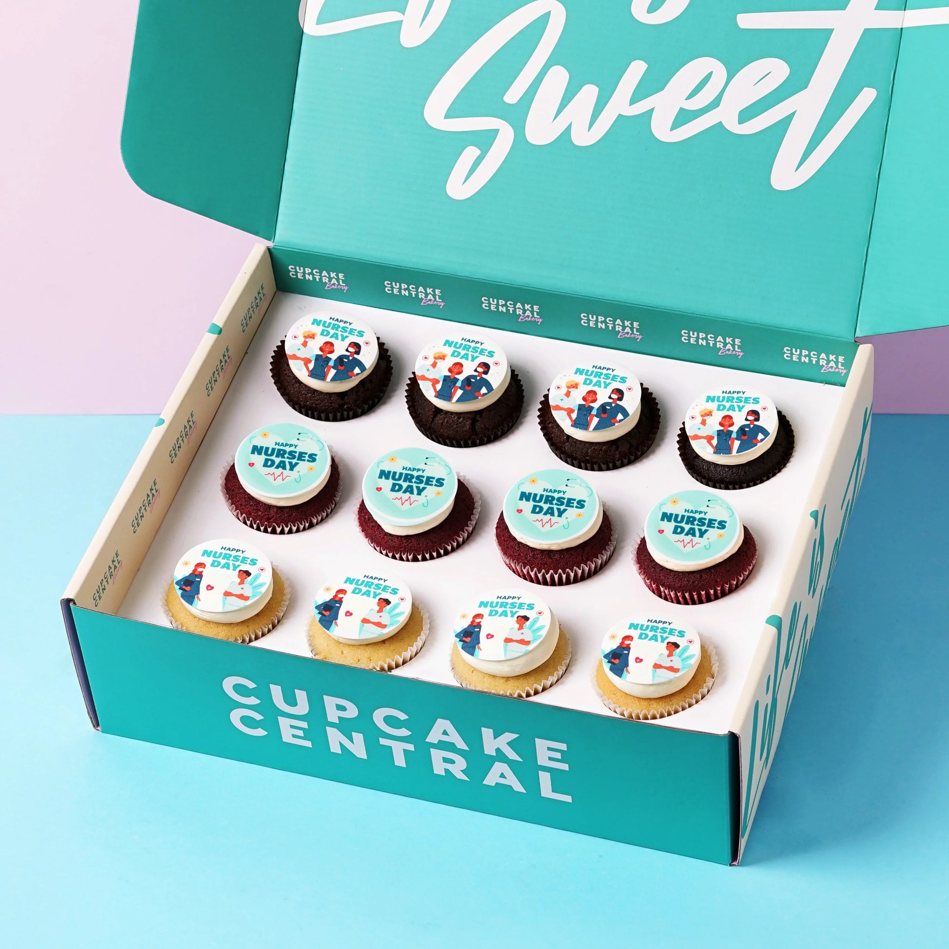 12 Nurses Day Cupcake Gift Box -  Cupcake Central