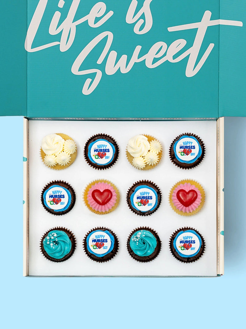 Cupcake Nurse day themed gift box for Melbourne delivery. Celebrate Nurse Day on May 12. 