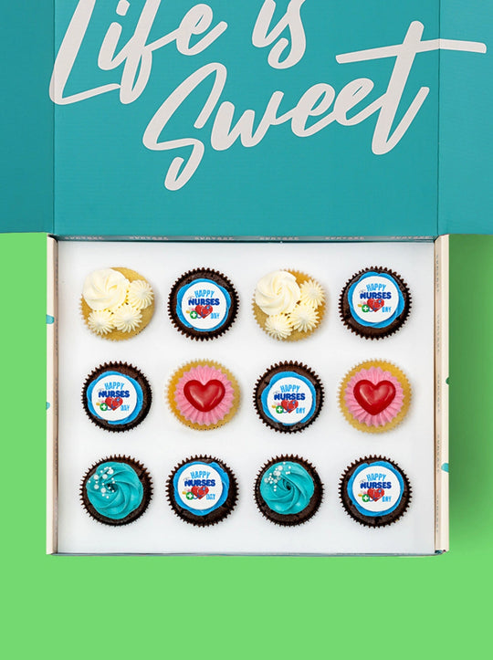 12 Nurses Day Cupcake Gift Box - (V)