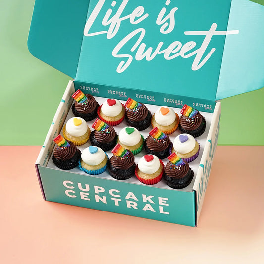 15 Pride Month Mini Cupcake Gift Box (VEGAN) -  Cupcake Central