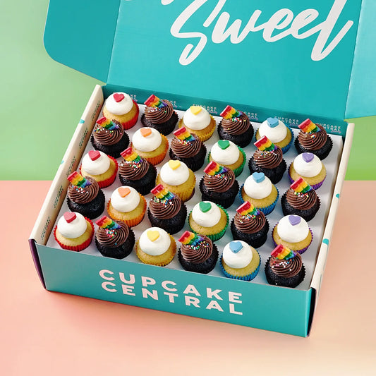 30 Pride Month Mini Cupcake Gift Box (VEGAN) -  Cupcake Central