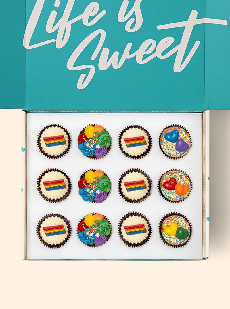 12 Pride Month Cupcake Gift Box - Gluten Free