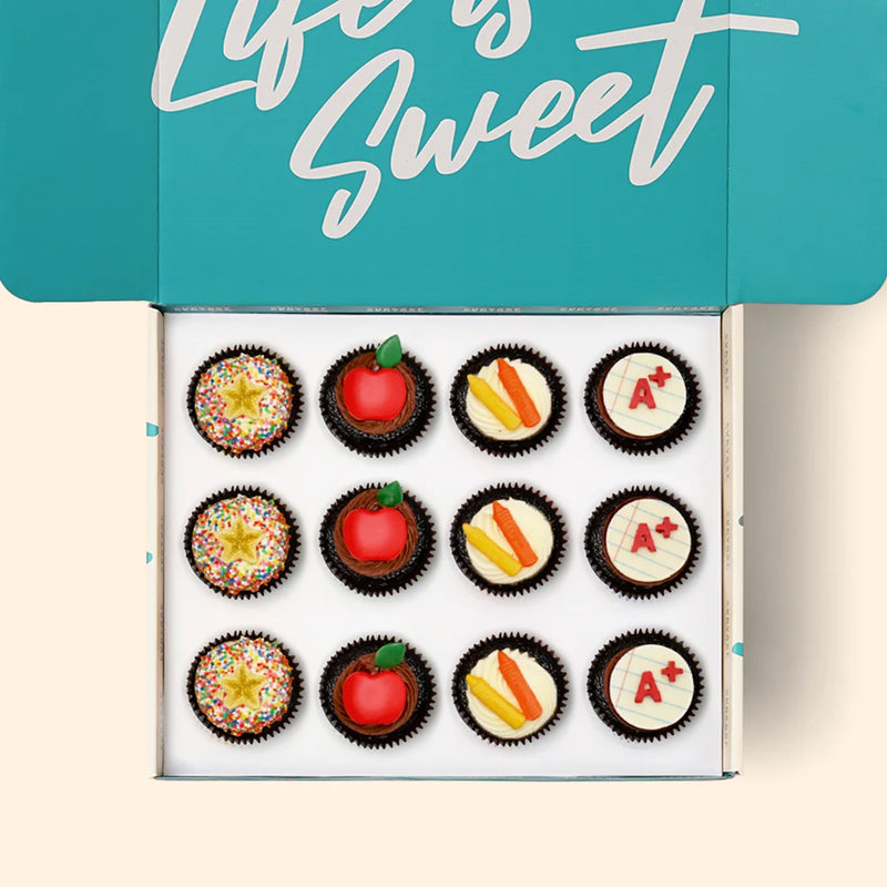 12 Teacher's Day Cupcake Gift Box - (GF)