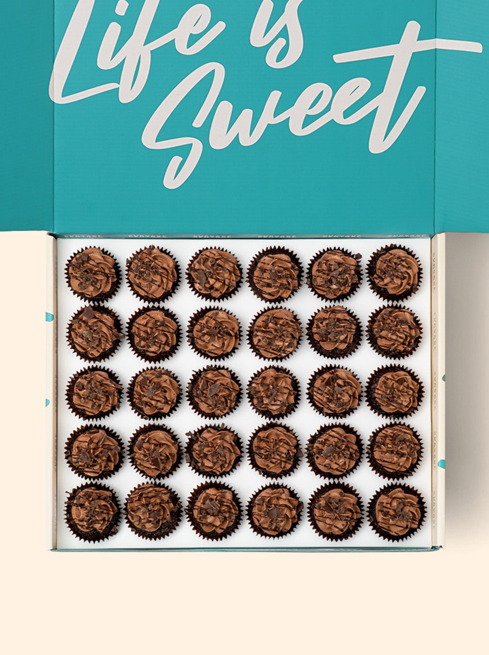 30 Devil's Food Chocolate Mini Cupcake Gift Box